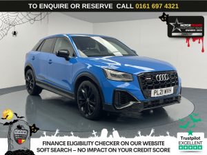 Used 2021 BLUE AUDI SQ2 SUV 2.0 TFSI Black Edition SUV 5dr Petrol S Tronic quattro Euro 6 (s/s) (300 ps) (reg. 2021-07-30) for sale in Manchester