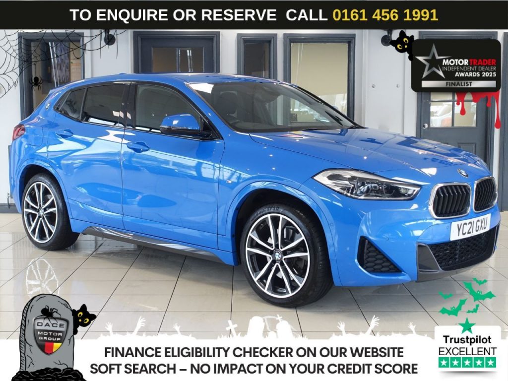 Used 2021 BLUE BMW X2 SUV 1.5 25e 10kWh M Sport SUV 5dr Petrol Plug-in Hybrid Auto xDrive Euro 6 (s/s) (220 ps) (reg. 2021-03-31) for sale in Wilmslow