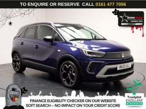 Used 2021 BLUE VAUXHALL CROSSLAND SUV 1.2 SRi Nav SUV 5dr Petrol Manual Euro 6 (s/s) (83 ps) (reg. 2021-07-29) for sale in Stockport