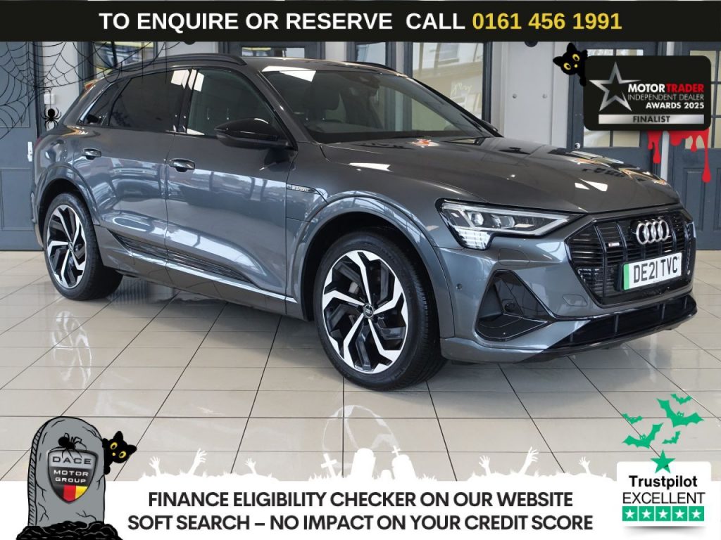 Used 2021 GREY AUDI E-TRON SUV 50 Black Edition SUV 5dr Electric Auto quattro 71.2kWh (313 ps) (reg. 2021-06-03) for sale in Wilmslow