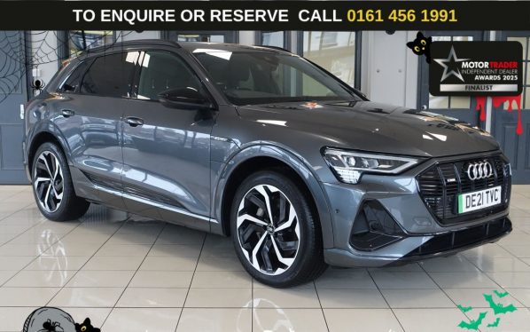 Used 2021 GREY AUDI E-TRON SUV 50 Black Edition SUV 5dr Electric Auto quattro 71.2kWh (313 ps) (reg. 2021-06-03) for sale in Wilmslow