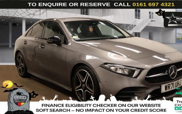 Used 2021 GREY MERCEDES-BENZ A-CLASS Saloon 1.3 A180 AMG Line Edition (Executive) Saloon 4dr Petrol Manual Euro 6 (s/s) (136 ps) (reg. 2021-12-17) for sale in Manchester