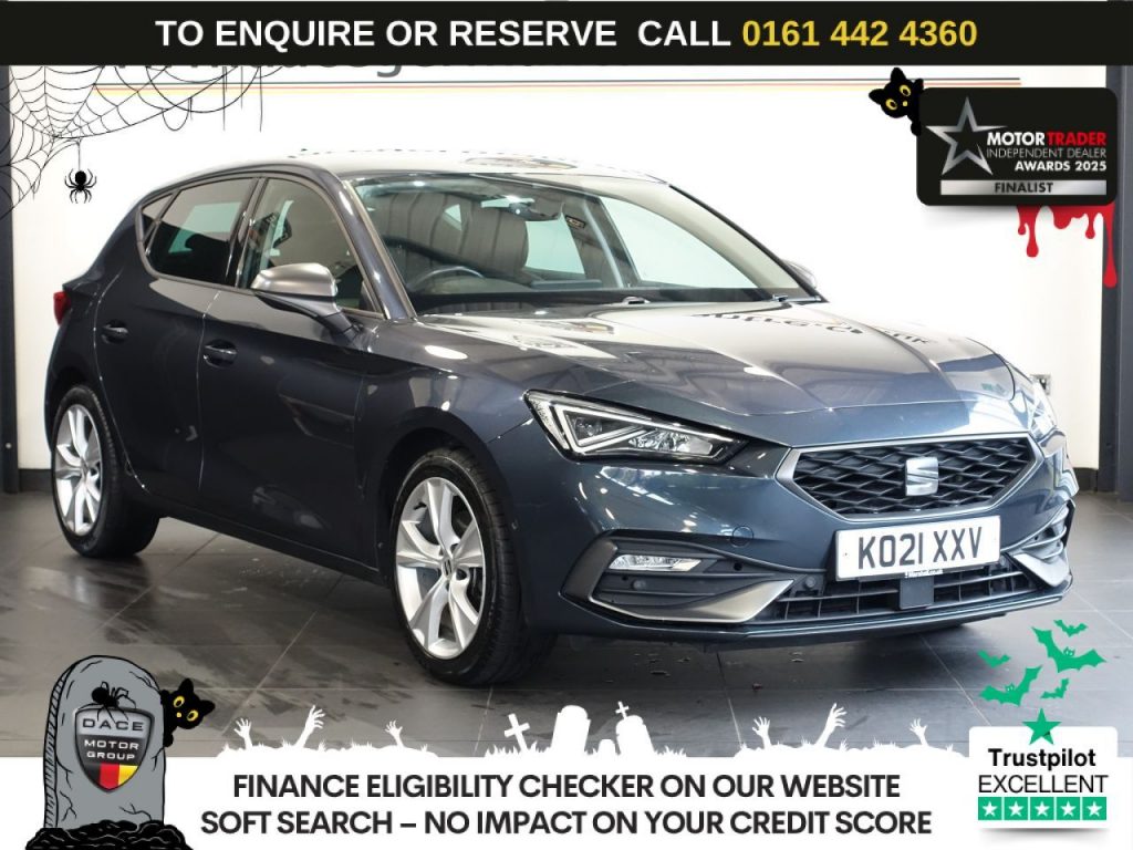 Used 2021 GREY SEAT LEON Hatchback 1.0 eTSI MHEV FR Hatchback 5dr Petrol Hybrid DSG Euro 6 (s/s) (110 ps) (reg. 2021-07-09) for sale in Altrincham