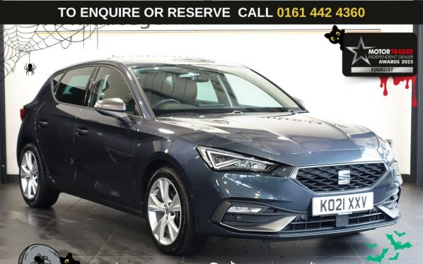 Used 2021 GREY SEAT LEON Hatchback 1.0 eTSI MHEV FR Hatchback 5dr Petrol Hybrid DSG Euro 6 (s/s) (110 ps) (reg. 2021-07-09) for sale in Altrincham