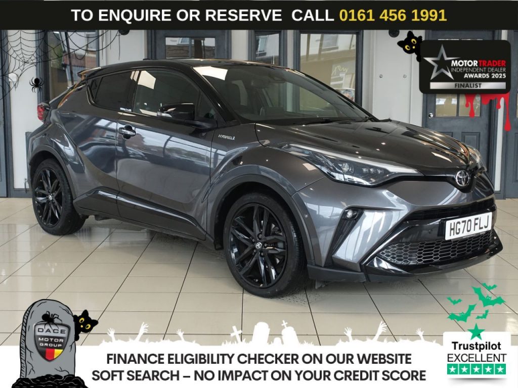 Used 2021 GREY TOYOTA C-HR SUV 1.8 VVT-h GR SPORT SUV 5dr Petrol Hybrid CVT Euro 6 (s/s) (122 ps) (reg. 2021-02-26) for sale in Wilmslow