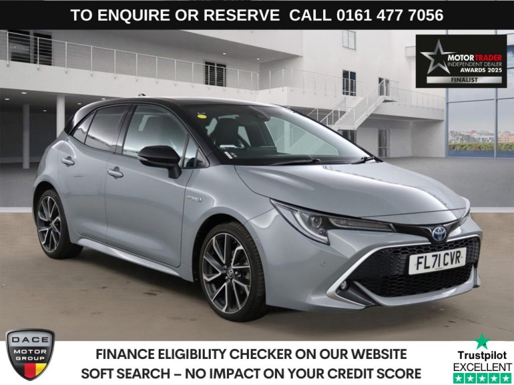 Used 2021 GREY TOYOTA COROLLA Hatchback 1.8 VVT-h GPF Excel Hatchback 5dr Petrol Hybrid CVT Euro 6 (s/s) (122 ps) (reg. 2021-09-14) for sale in Stockport