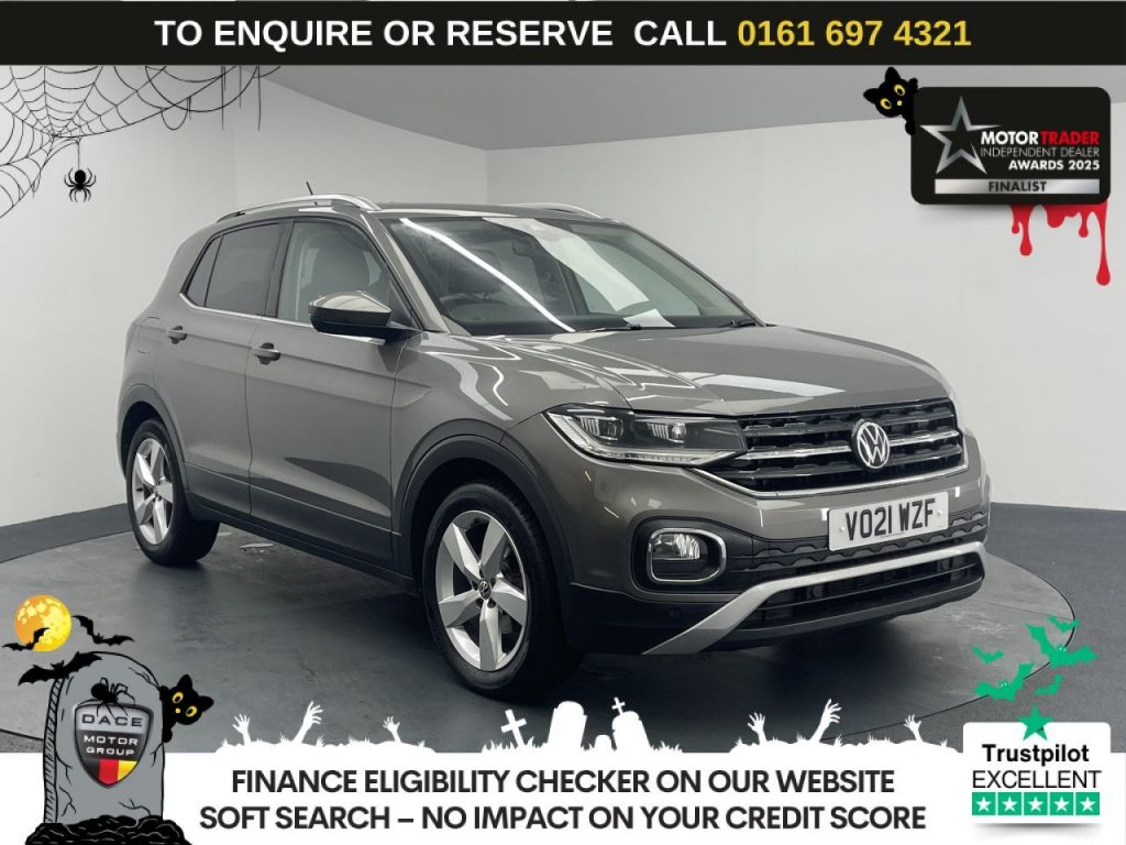 Used 2021 GREY VOLKSWAGEN T-CROSS SUV 1.0 TSI SEL SUV 5dr Petrol DSG Euro 6 (s/s) (110 ps) (reg. 2021-04-30) for sale in Manchester