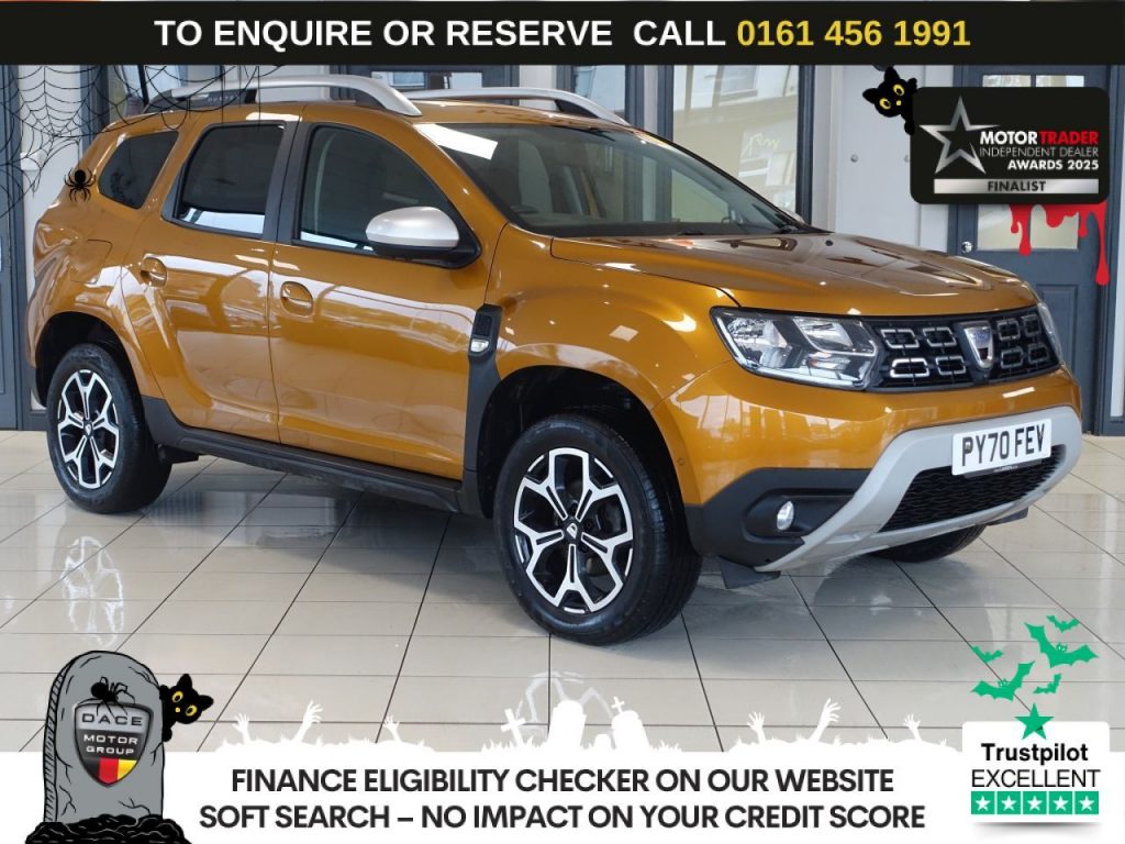 Used 2021 ORANGE DACIA DUSTER SUV 1.3 TCe Prestige SUV 5dr Petrol Manual Euro 6 (s/s) (130 ps) (reg. 2021-01-08) for sale in Wilmslow