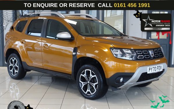 Used 2021 ORANGE DACIA DUSTER SUV 1.3 TCe Prestige SUV 5dr Petrol Manual Euro 6 (s/s) (130 ps) (reg. 2021-01-08) for sale in Wilmslow