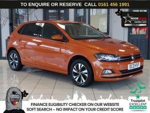 Used 2021 ORANGE VOLKSWAGEN POLO Hatchback 1.0 TSI Match Hatchback 5dr Petrol Manual Euro 6 (s/s) (95 ps) (reg. 2021-06-30) for sale in Wilmslow