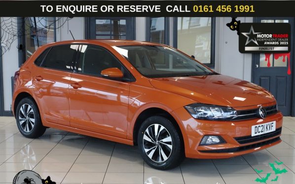 Used 2021 ORANGE VOLKSWAGEN POLO Hatchback 1.0 TSI Match Hatchback 5dr Petrol Manual Euro 6 (s/s) (95 ps) (reg. 2021-06-30) for sale in Wilmslow
