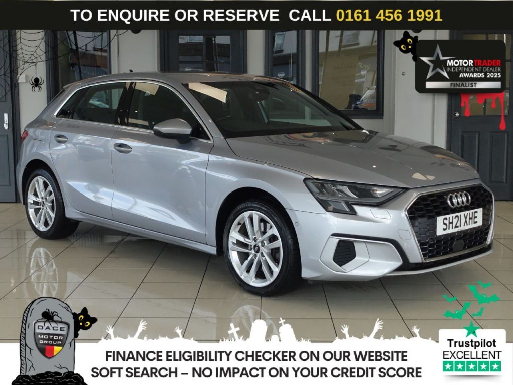 Used 2021 SILVER AUDI A3 Hatchback 1.0 TFSI 30 Sport Sportback 5dr Petrol S Tronic Euro 6 (s/s) (110 ps) (reg. 2021-06-09) for sale in Wilmslow