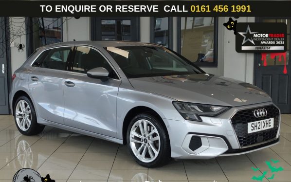 Used 2021 SILVER AUDI A3 Hatchback 1.0 TFSI 30 Sport Sportback 5dr Petrol S Tronic Euro 6 (s/s) (110 ps) (reg. 2021-06-09) for sale in Wilmslow