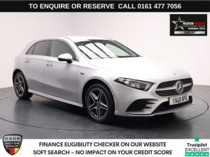 Used 2021 SILVER MERCEDES-BENZ A-CLASS Hatchback 1.3 A250e 15.6kWh AMG Line (Premium 2) Hatchback 5dr Petrol Plug-in Hybrid 8G-DCT Euro 6 (s/s) (218 ps) (reg. 2021-03-10) for sale in Stockport
