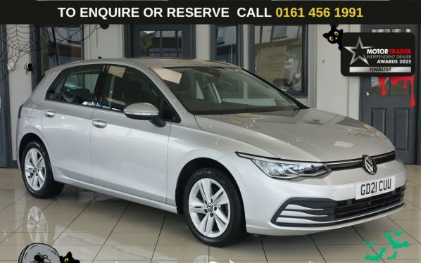 Used 2021 SILVER VOLKSWAGEN GOLF Hatchback 1.5 TSI Life Hatchback 5dr Petrol Manual Euro 6 (s/s) (130 ps) (reg. 2021-06-09) for sale in Wilmslow