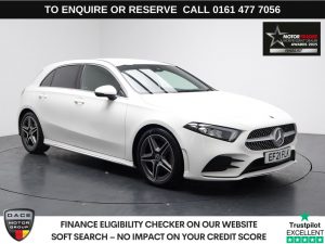 Used 2021 WHITE MERCEDES-BENZ A-CLASS Hatchback 1.3 A180 AMG Line Hatchback 5dr Petrol Manual Euro 6 (s/s) (136 ps) (reg. 2021-06-25) for sale in Stockport