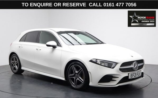Used 2021 WHITE MERCEDES-BENZ A-CLASS Hatchback 1.3 A180 AMG Line Hatchback 5dr Petrol Manual Euro 6 (s/s) (136 ps) (reg. 2021-06-25) for sale in Stockport