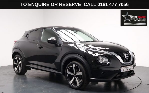 Used 2022 BLACK NISSAN JUKE SUV 1.0 DIG-T Tekna SUV 5dr Petrol Manual Euro 6 (s/s) (114 ps) (reg. 2022-03-31) for sale in Stockport