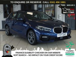 Used 2022 BLUE BMW 1 SERIES Hatchback 1.5 116d Sport (LCP) Hatchback 5dr Diesel Manual Euro 6 (s/s) (116 ps) (reg. 2022-01-17) for sale in Wilmslow