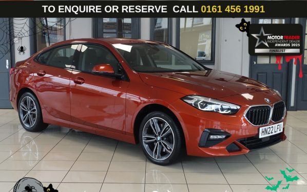 Used 2022 ORANGE BMW 2 SERIES GRAN COUPE Saloon 1.5 218i Sport (LCP) Saloon 4dr Petrol DCT Euro 6 (s/s) (136 ps) (reg. 2022-04-22) for sale in Wilmslow