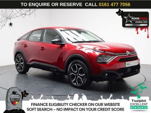 Used 2022 RED CITROEN e-C4 Hatchback 50kWh Sense Plus Hatchback 5dr Electric Auto (11kW Charger) (136 ps) (reg. 2022-05-31) for sale in Stockport