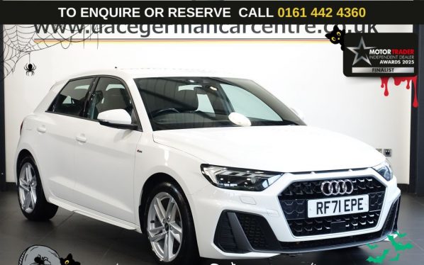 Used 2022 WHITE AUDI A1 Hatchback 1.0 TFSI 25 S line Sportback 5dr Petrol S Tronic Euro 6 (s/s) (95 ps) (reg. 2022-02-09) for sale in Altrincham