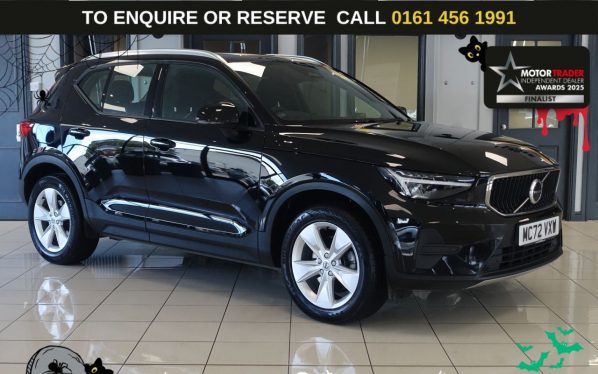 Used 2023 BLACK VOLVO XC40 SUV 2.0 B3 MHEV Core SUV 5dr Petrol Hybrid DCT Auto Euro 6 (s/s) (163 ps) (reg. 2023-01-26) for sale in Wilmslow