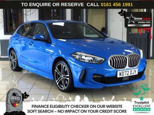 Used 2023 BLUE BMW 1 SERIES Hatchback 1.5 118i M Sport (LCP) Hatchback 5dr Petrol DCT Euro 6 (s/s) (136 ps) (reg. 2023-01-19) for sale in Wilmslow