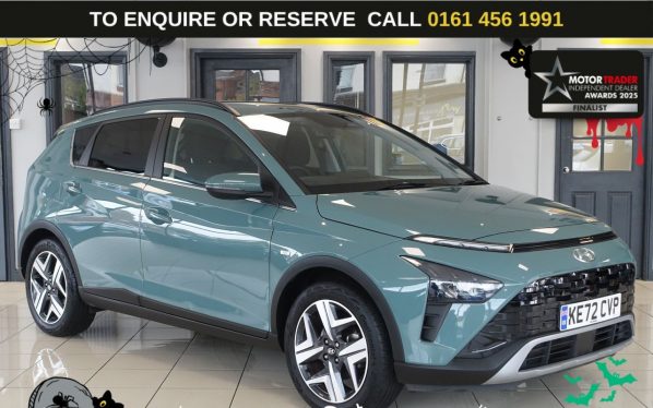 Used 2023 GREEN HYUNDAI BAYON SUV 1.0 T-GDi MHEV Premium SUV 5dr Petrol Hybrid DCT Euro 6 (s/s) (100 ps) (reg. 2023-02-22) for sale in Wilmslow