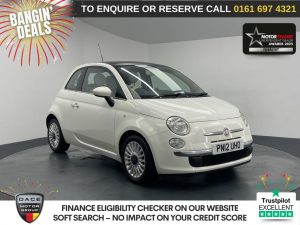 Used 2012 WHITE FIAT 500 Hatchback 1.2 Lounge Hatchback 3dr Petrol Dualogic Euro 4 (69 bhp) (reg. 2012-03-31) for sale in Manchester
