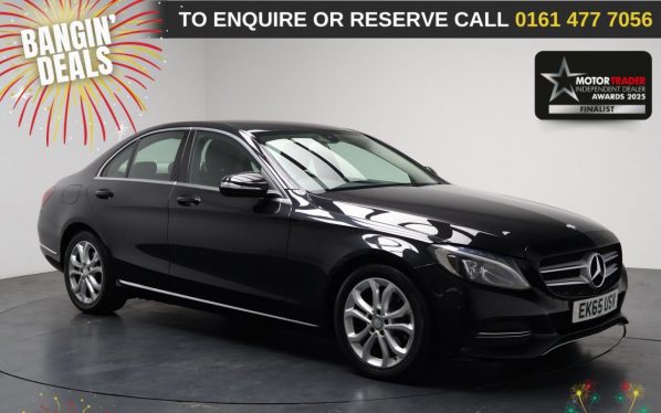 Used 2015 BLACK MERCEDES-BENZ C-CLASS Saloon 1.6 C200d Sport Saloon 4dr Diesel G-Tronic+ Euro 6 (s/s) (136 ps) (reg. 2015-10-26) for sale in Stockport