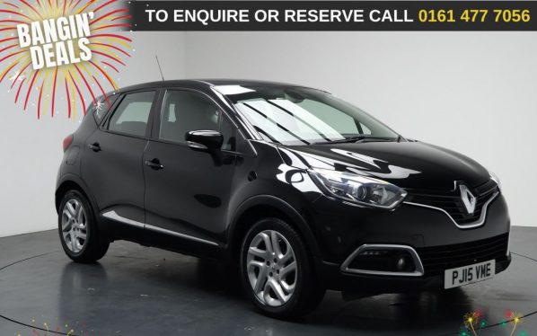 Used 2015 BLACK RENAULT CAPTUR SUV 0.9 TCe ENERGY Dynamique MediaNav SUV 5dr Petrol Manual Euro 5 (s/s) (90 ps) (reg. 2015-06-30) for sale in Stockport