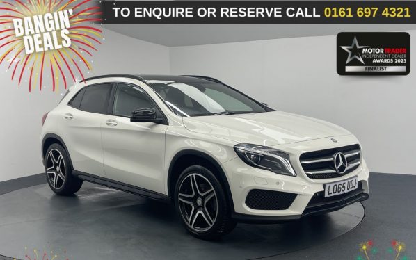 Used 2015 WHITE MERCEDES-BENZ GLA SUV 2.1 GLA220d AMG Line (Premium Plus) SUV 5dr Diesel 7G-DCT 4MATIC Euro 6 (s/s) (177 ps) (reg. 2015-12-23) for sale in Manchester
