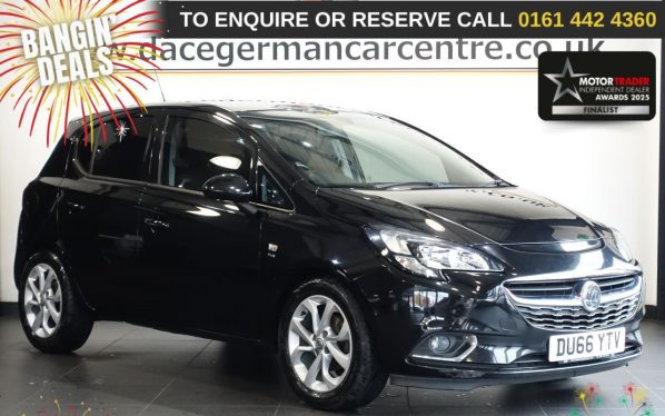Used 2016 BLACK VAUXHALL CORSA Hatchback 1.4i ecoFLEX SRi Hatchback 5dr Petrol Manual Euro 6 (90 ps) (reg. 2016-12-31) for sale in Altrincham