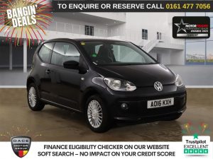 Used 2016 BLACK VOLKSWAGEN UP! Hatchback 1.0 High up! Hatchback 3dr Petrol Manual Euro 6 (75 ps) (reg. 2016-03-23) for sale in Stockport