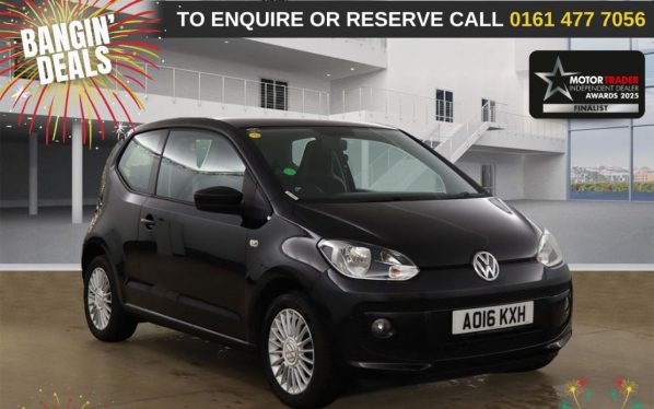 Used 2016 BLACK VOLKSWAGEN UP! Hatchback 1.0 High up! Hatchback 3dr Petrol Manual Euro 6 (75 ps) (reg. 2016-03-23) for sale in Stockport