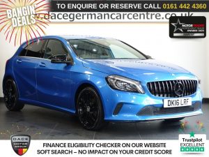 Used 2016 BLUE MERCEDES-BENZ A-CLASS Hatchback 1.6 A180 Sport (Premium) Hatchback 5dr Petrol 7G-DCT Euro 6 (s/s) (122 ps) (reg. 2016-05-03) for sale in Altrincham