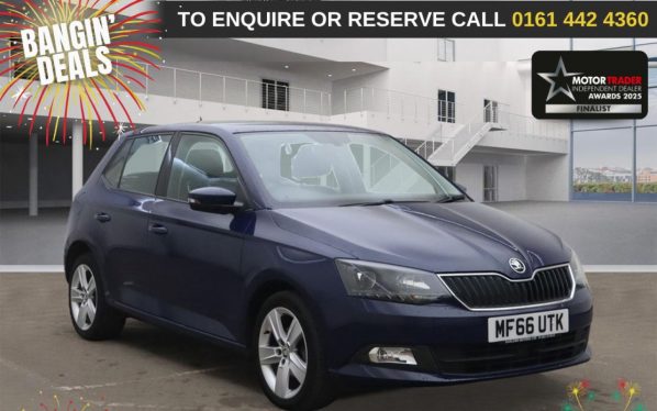 Used 2016 BLUE SKODA FABIA Hatchback 1.0 SE L Hatchback 5dr Petrol Manual Euro 6 (s/s) (75 ps) (reg. 2016-09-07) for sale in Altrincham