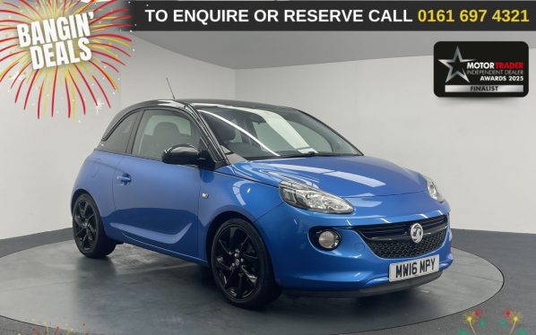Used 2016 BLUE VAUXHALL ADAM Hatchback 1.2i ecoFLEX ENERGISED Hatchback 3dr Petrol Manual Euro 6 (s/s) (70 ps) (reg. 2016-05-26) for sale in Manchester