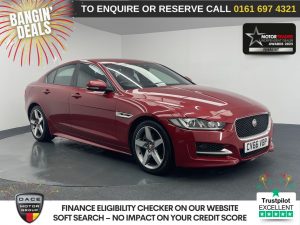 Used 2016 RED JAGUAR XE Saloon 2.0 GTDi R-Sport Saloon 4dr Petrol Auto Euro 6 (s/s) (200 ps) (reg. 2016-11-07) for sale in Manchester