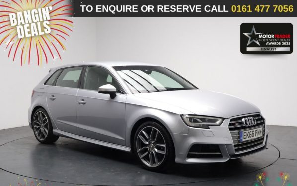 Used 2016 SILVER AUDI S3 Hatchback 2.0 TFSI Sportback 5dr Petrol S Tronic quattro Euro 6 (s/s) (310 ps) (reg. 2016-10-24) for sale in Stockport