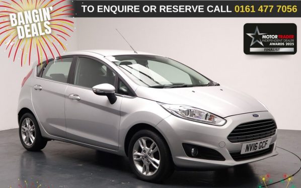 Used 2016 SILVER FORD FIESTA Hatchback 1.25 Zetec Hatchback 5dr Petrol Manual Euro 6 (82 ps) (reg. 2016-05-31) for sale in Stockport