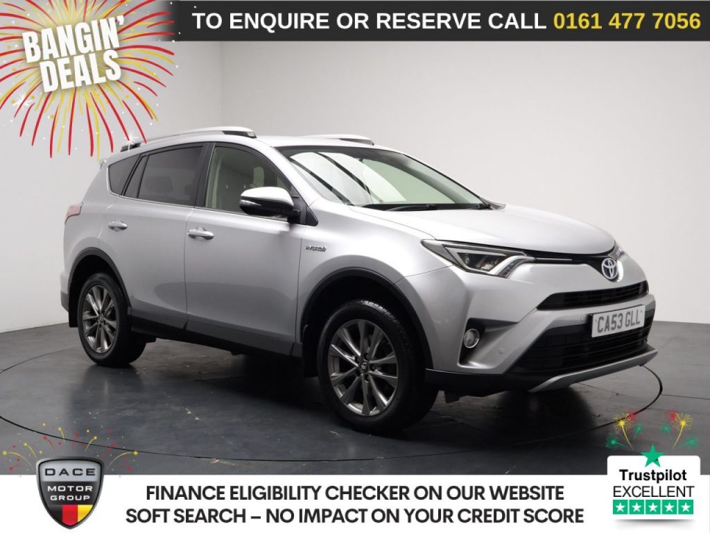 Used 2016 SILVER TOYOTA RAV4 SUV 2.5 VVT-h Excel SUV 5dr Petrol Hybrid CVT 4WD Euro 6 (s/s) (197 ps) (reg. 2016-09-13) for sale in Stockport