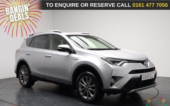 Used 2016 SILVER TOYOTA RAV4 SUV 2.5 VVT-h Excel SUV 5dr Petrol Hybrid CVT 4WD Euro 6 (s/s) (197 ps) (reg. 2016-09-13) for sale in Stockport