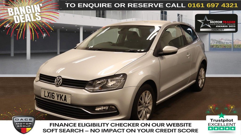 Used 2016 SILVER VOLKSWAGEN POLO Hatchback 1.2 TSI BlueMotion Tech SE Hatchback 3dr Petrol DSG Euro 6 (s/s) (90 ps) (reg. 2016-03-28) for sale in Manchester