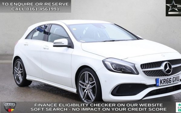 Used 2016 WHITE MERCEDES-BENZ A-CLASS Hatchback 1.6 A160 AMG Line (Premium) Hatchback 5dr Petrol 7G-DCT Euro 6 (s/s) (102 ps) (reg. 2016-10-31) for sale in Wilmslow