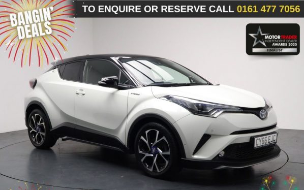 Used 2016 WHITE TOYOTA C-HR SUV 1.8 VVT-h Dynamic SUV 5dr Petrol Hybrid CVT Euro 6 (s/s) (122 ps) (reg. 2016-12-01) for sale in Stockport