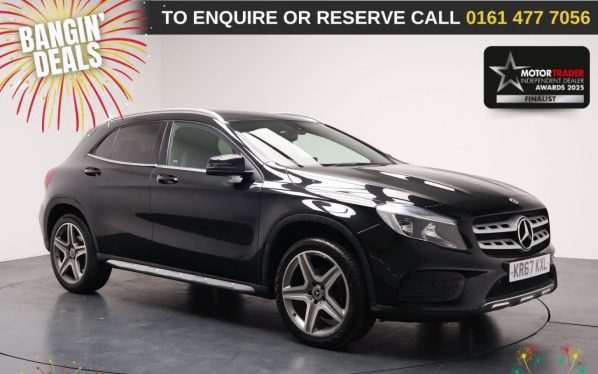 Used 2017 BLACK MERCEDES-BENZ GLA SUV 2.1 GLA200d AMG Line SUV 5dr Diesel 7G-DCT Euro 6 (s/s) (136 ps) (reg. 2017-10-27) for sale in Stockport