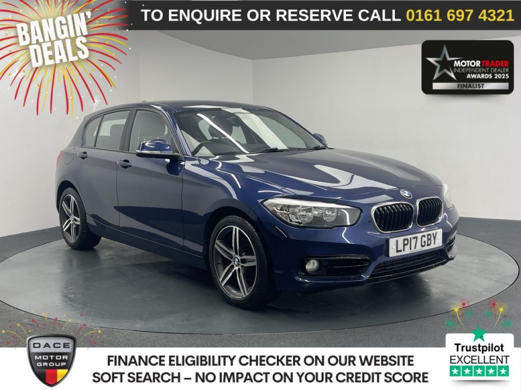 Used 2017 BLUE BMW 1 SERIES Hatchback 1.5 118i Sport Hatchback 5dr Petrol Auto Euro 6 (s/s) (136 ps) (reg. 2017-06-17) for sale in Manchester