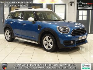 Used 2017 BLUE MINI COUNTRYMAN SUV 1.5 Cooper SUV 5dr Petrol Manual ALL4 Euro 6 (s/s) (136 ps) (reg. 2017-12-15) for sale in Wilmslow